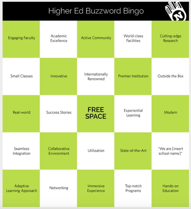 higher-ed-buzzword-bingo-card